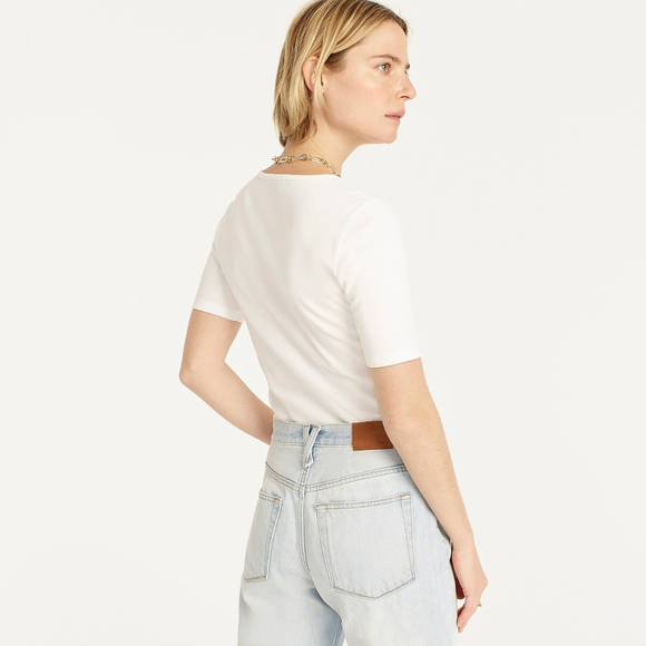 J.Crew Slim Perfect Fit Tee in White, NWT, Size XS - Picture 2 of 6